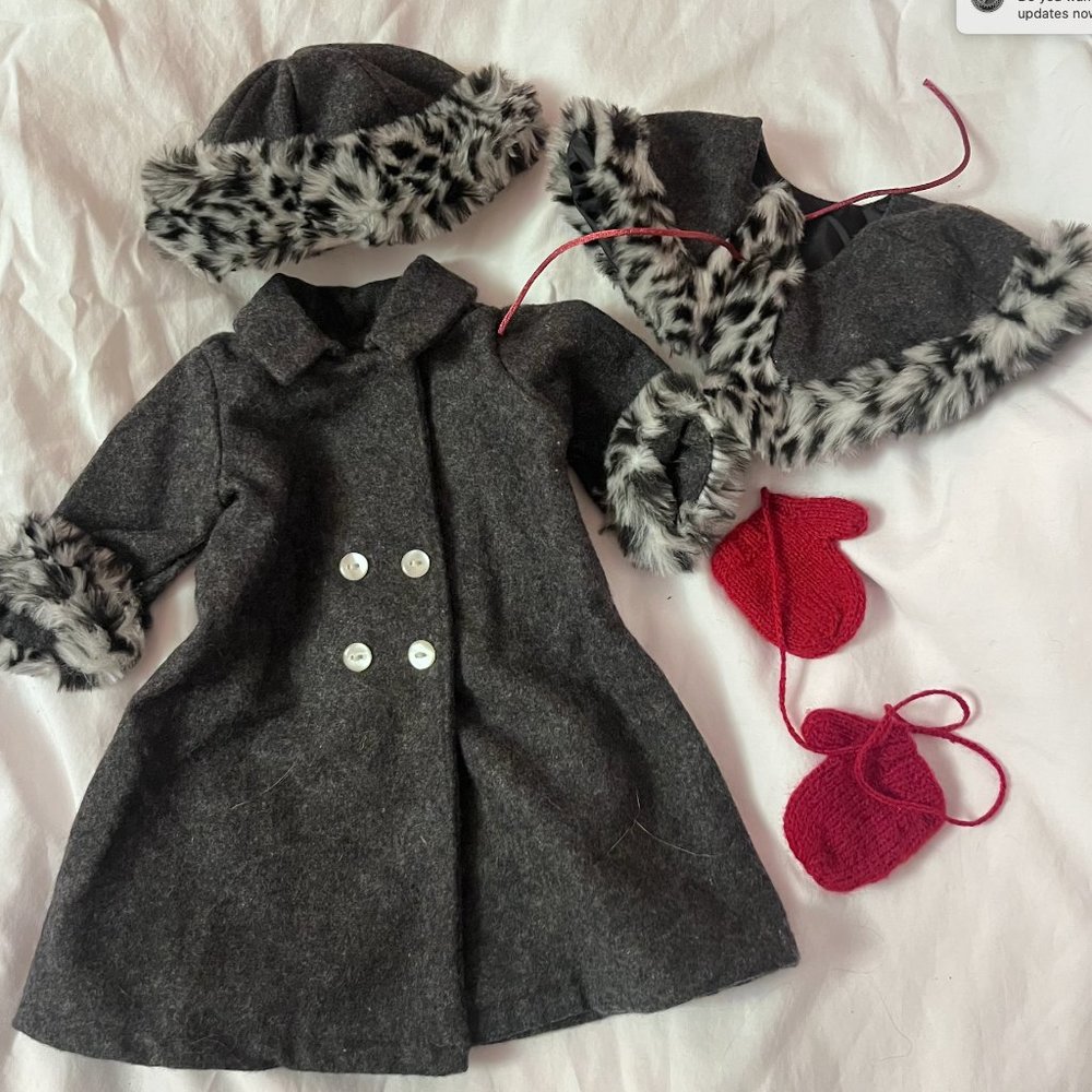 EUC American Girl Nellie's Winter Coat Set